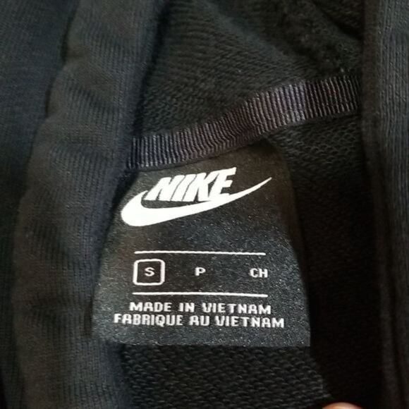 Nike Swoosh Black Hoodie Sweatshirt - Picture 7 of 9